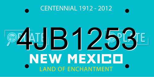 4JB1253 New Mexico License Plate