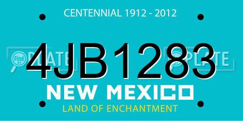 4JB1283 New Mexico License Plate