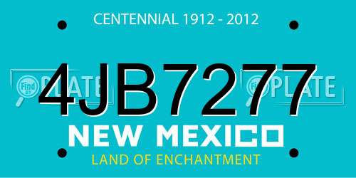 4JB7277 New Mexico License Plate