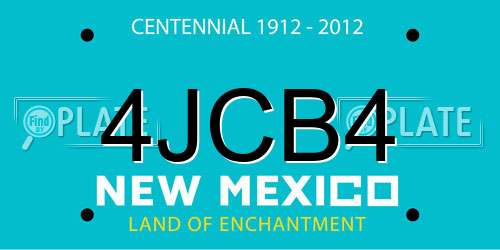 4JCB4 New Mexico License Plate