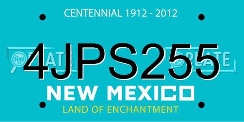4JPS255 New Mexico License Plate