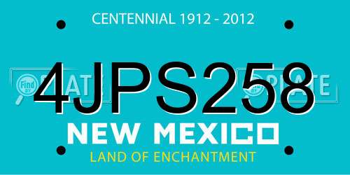 4JPS258 New Mexico License Plate