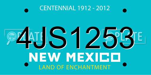 4JS1253 New Mexico License Plate