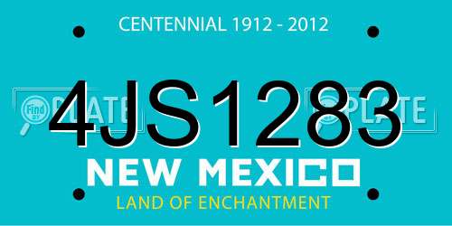4JS1283 New Mexico License Plate