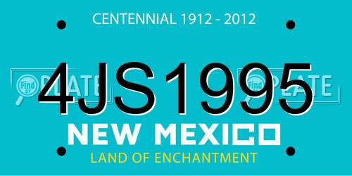 4JS1995 New Mexico License Plate