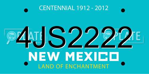4JS2222 New Mexico License Plate