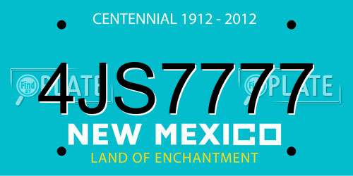 4JS7777 New Mexico License Plate