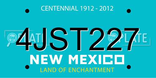 4JST227 New Mexico License Plate