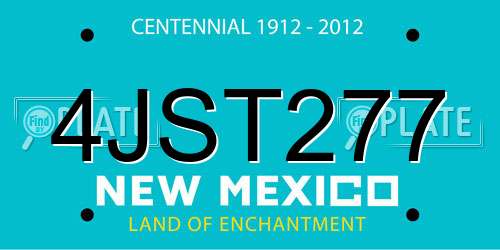 4JST277 New Mexico License Plate