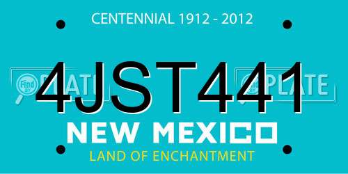 4JST441 New Mexico License Plate