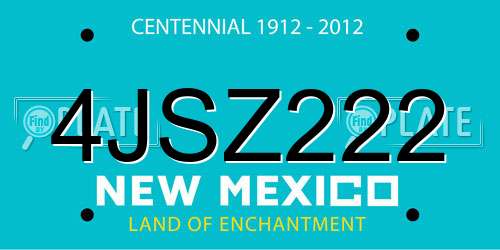 4JSZ222 New Mexico License Plate