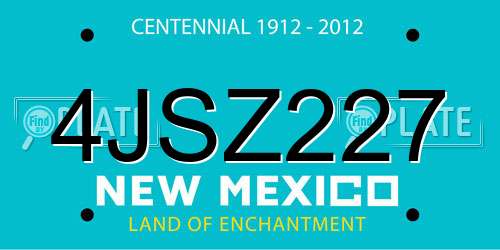 4JSZ227 New Mexico License Plate