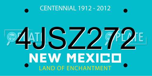 4JSZ272 New Mexico License Plate