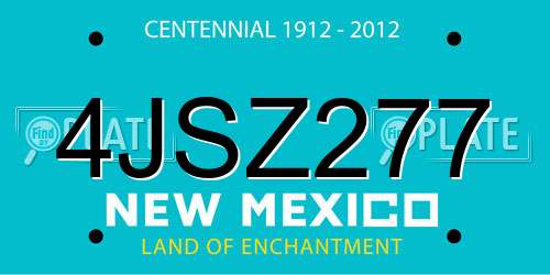 4JSZ277 New Mexico License Plate