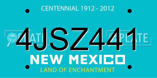 4JSZ441 New Mexico License Plate