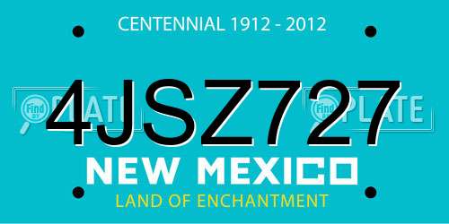 4JSZ727 New Mexico License Plate