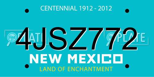 4JSZ772 New Mexico License Plate