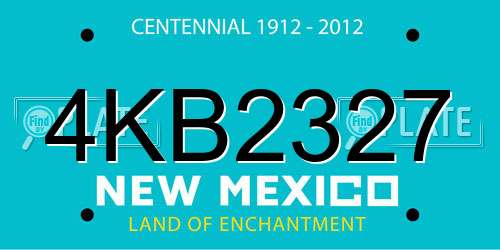 4KB2327 New Mexico License Plate