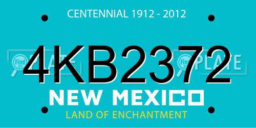 4KB2372 New Mexico License Plate