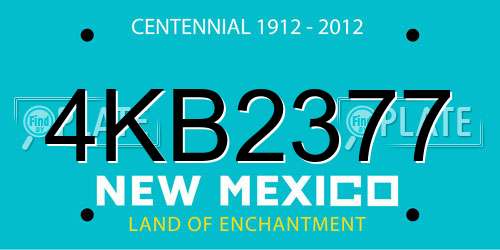 4KB2377 New Mexico License Plate