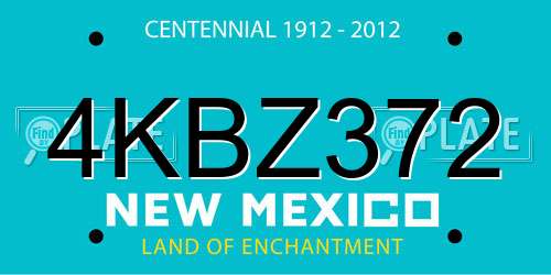 4KBZ372 New Mexico License Plate