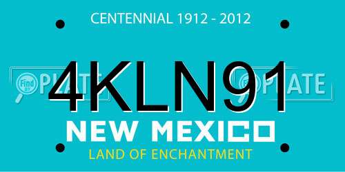 4KLN91 New Mexico License Plate