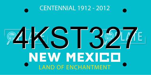 4KST327 New Mexico License Plate