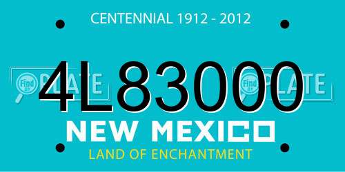 4L83000 New Mexico License Plate