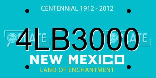 4LB3000 New Mexico License Plate