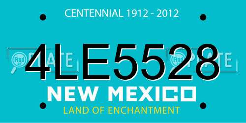 4LE5528 New Mexico License Plate