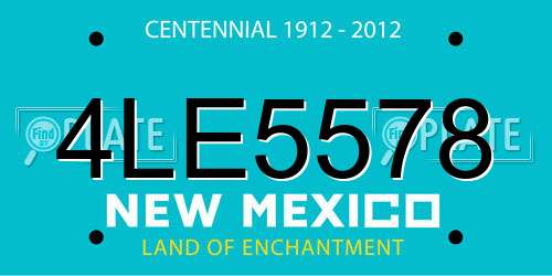 4LE5578 New Mexico License Plate