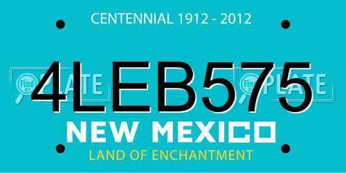 4LEB575 New Mexico License Plate