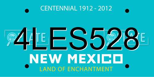 4LES528 New Mexico License Plate