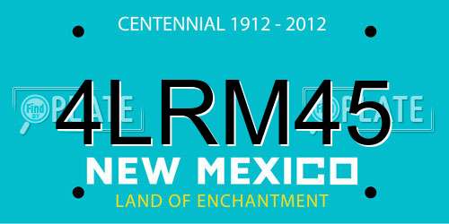 4LRM45 New Mexico License Plate