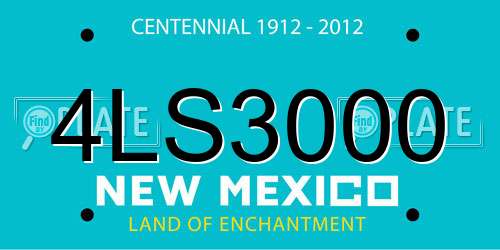 4LS3000 New Mexico License Plate