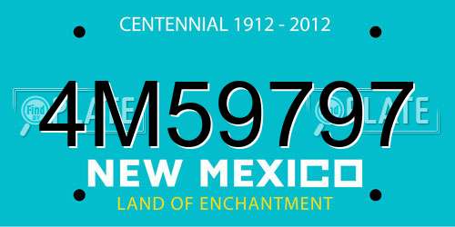 4M59797 New Mexico License Plate