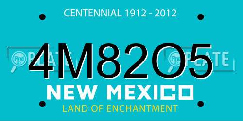 4M82O5 New Mexico License Plate