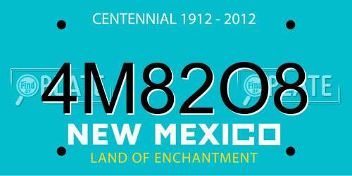 4M82O8 New Mexico License Plate