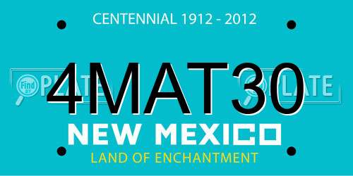 4MAT30 New Mexico License Plate