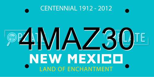 4MAZ30 New Mexico License Plate