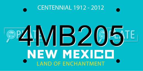 4MB205 New Mexico License Plate