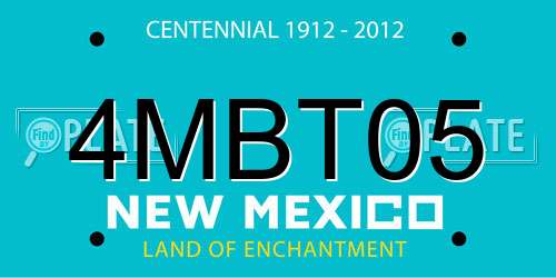 4MBT05 New Mexico License Plate