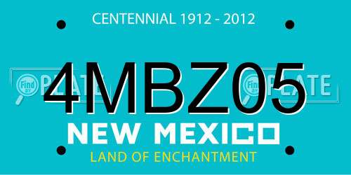 4MBZ05 New Mexico License Plate