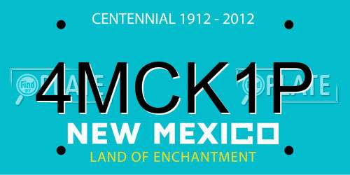 4MCK1P New Mexico License Plate