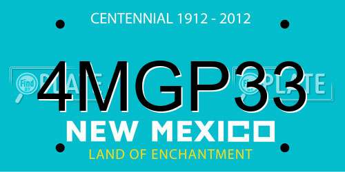 4MGP33 New Mexico License Plate
