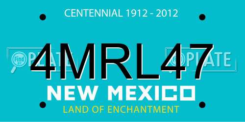 4MRL47 New Mexico License Plate