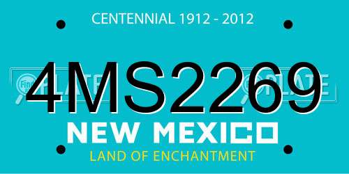 4MS2269 New Mexico License Plate