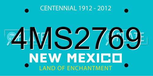4MS2769 New Mexico License Plate