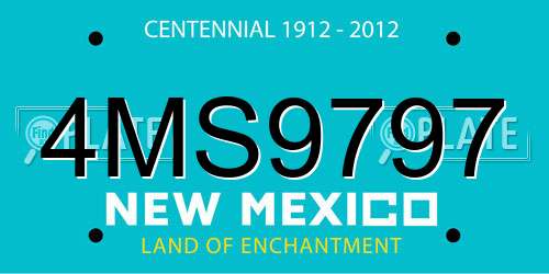 4MS9797 New Mexico License Plate