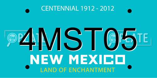4MST05 New Mexico License Plate